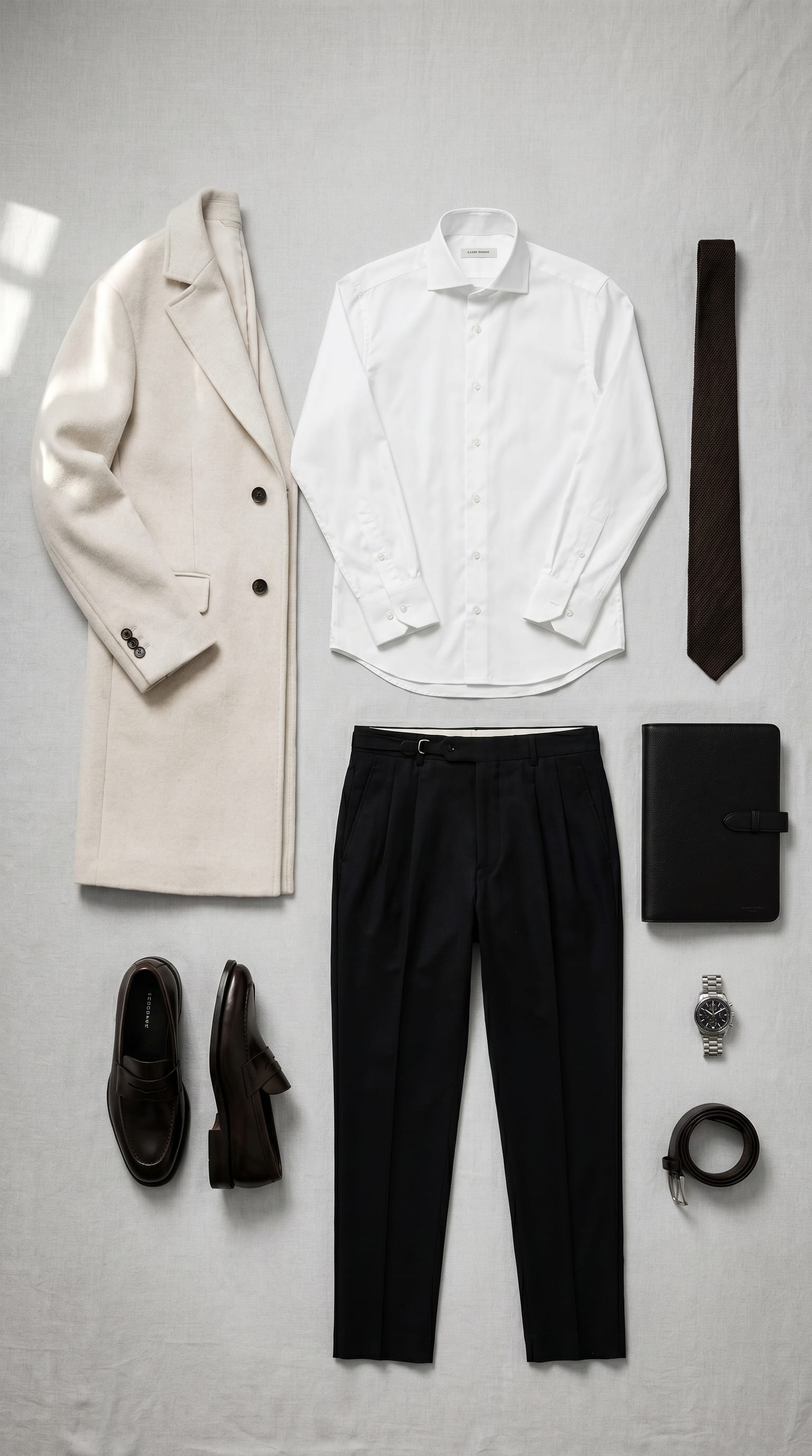 White shirt. Black trouser. — outfit