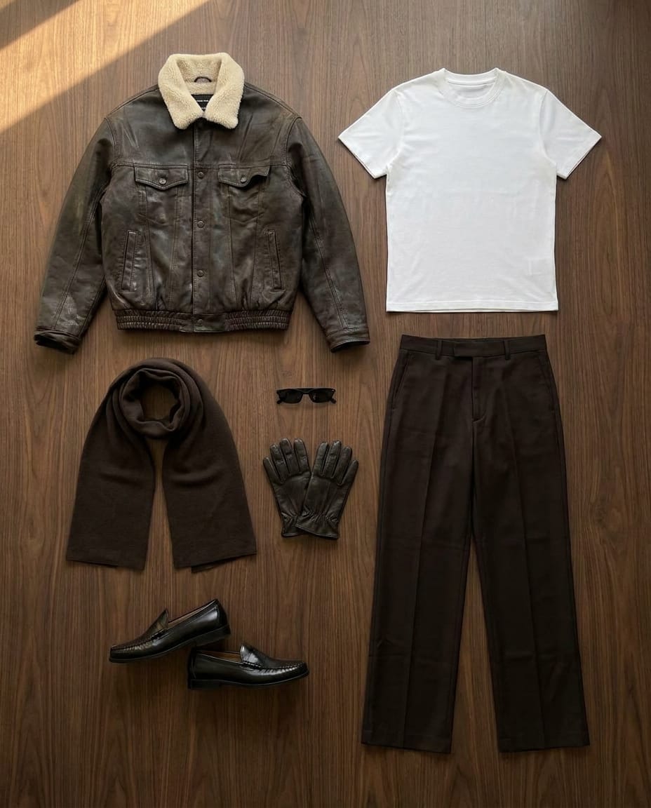 Black jacket. Black trouser.