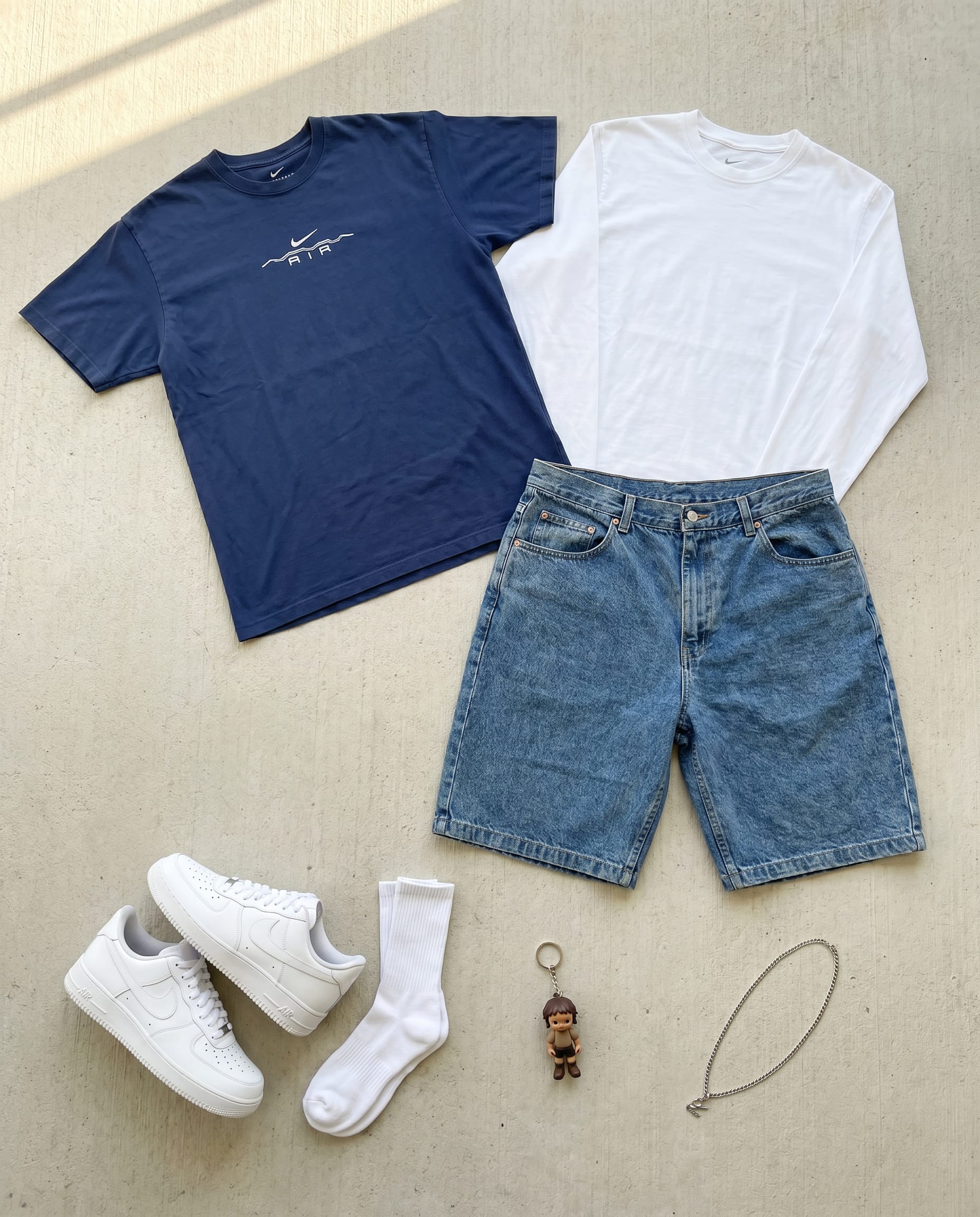 Streetwear Outfit Men Summer flat-lay