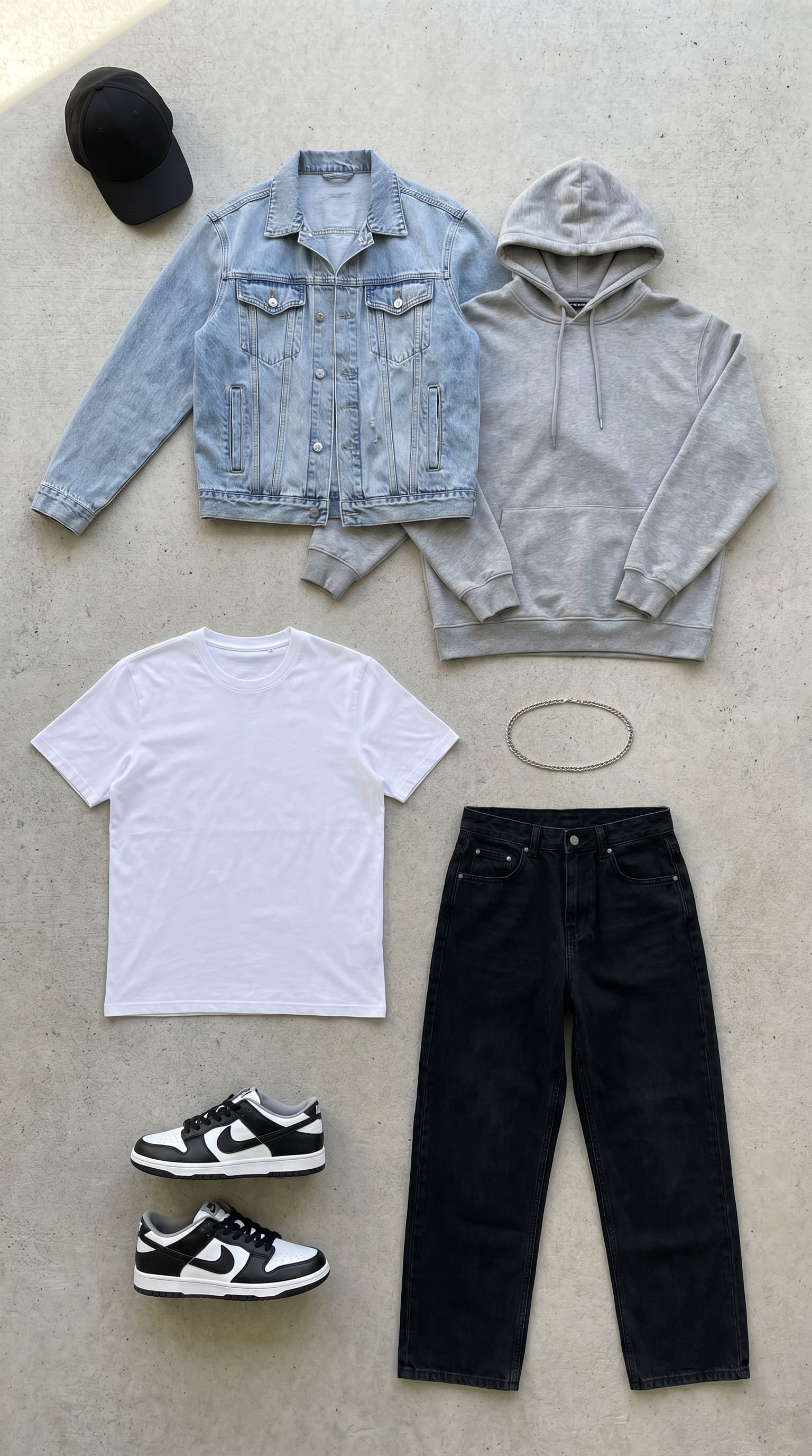 Light blue jacket. Faded black jean. — outfit