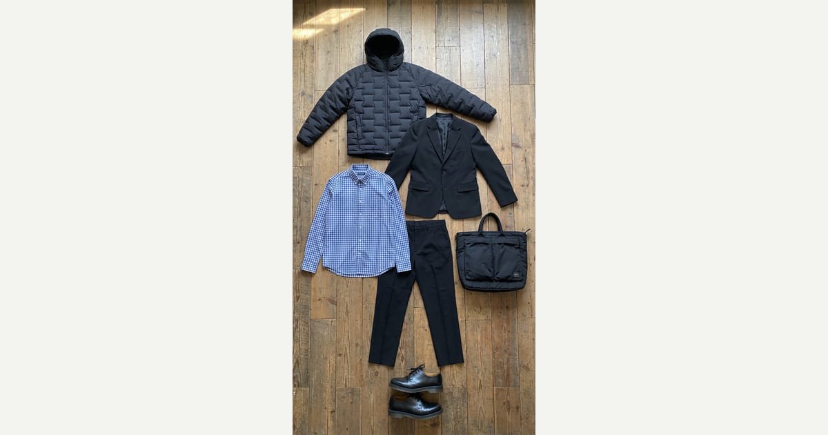 Black jacket. Black blazer. — outfit flat-lay